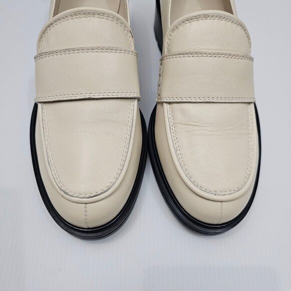 NEW Aeyde Ruth Loafer Womens EU 38 Creamy Nappa Leather Slip On Chunky Lug Sole - Picture 5 of 14
